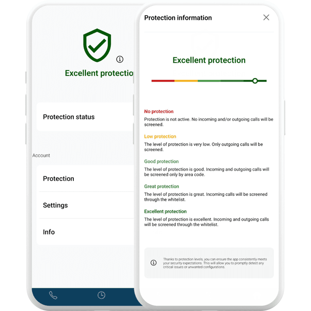 App protection screen